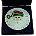 Anka Handcrafts - Christmas Home Decors – Tonton Santa Claus - Handmade & Handpainted Ceramic Plates with Unique Embossed Surface – w Navy Int. Velvet Case – Christmas for Homes 776