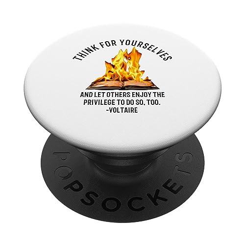 Book and Reading Lovers Banned Book Week Book Nerd Apparel PopSockets Swappable PopGrip, Black