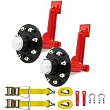 Shipping Container Wheel Kit, Ratchet Straps & Shackles,Shipping Container Accessories,8-Lug Wheels with Heavy-Duty Axles,Heavy-Duty Mobility for 20ft & 40ft Empty Containers