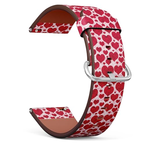 Correa vegana roja para Garmin 18mm miniatura 1