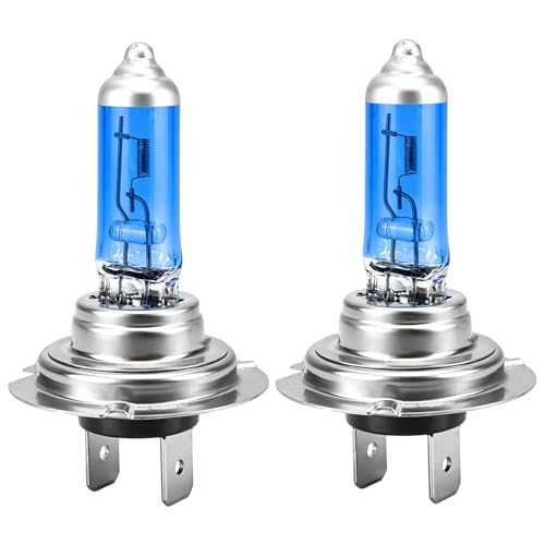 SureFly Bombillas Halógenas H7 12V 55W para Faros Delanteros de Coche, Luz Blanca 4000K, Lámpara H7 de Repuesto con Ajuste Universal, Paquete de 2 - Iluminación para Coche