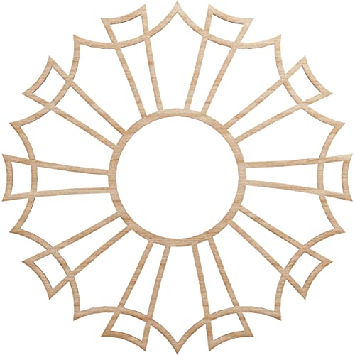 Image of Ekena Millwork 26 inchOD x 9 1 /8 inchID x 3 /8 inchT Augustus Wood Fretwork Pierced Ceiling Medallion, Alder