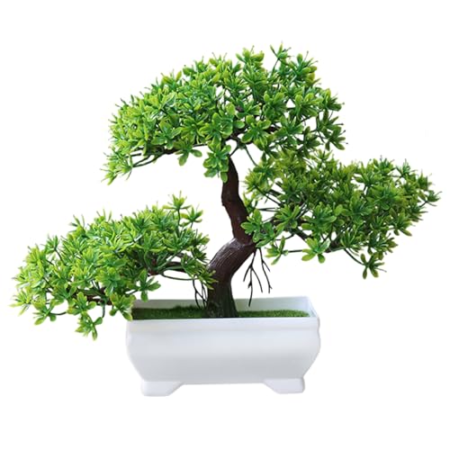 Árbol de Bonsai Artificial, 7.5x10 árbol de Bonsai Falso Realista, árbol de Bonsai de simulación Falsa, Planta Decorativa en Maceta, árbol de Bonsai pequeño Artificial para la Mesa de la Oficina en c