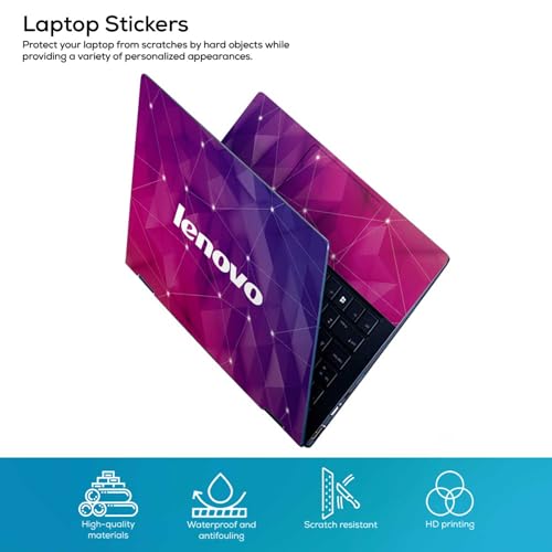Image of Pattern L7 Top+Wrist Pad Vinyl Laptop Skin /Sticker /Cover for 15 to 15.6 Inches Laptops Laminated-Removable-HD Quality Compatible for Lenovo (15x10 Inches)