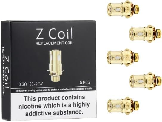 TVDC Innokin Zenith Z Coil, iTaste-A Kroma, KAL Replacement Coils Work for Kroma-Z Pod, Z50 Kit, Pack of 5, No Nicotine (0.3ohm)