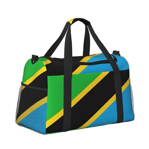 Sac de sport avec imprimé Tanzanie noir pour éviter les oublis - 3