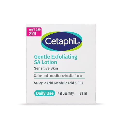Image of Cetaphil Gentle Exfoliating SA Lotion 29ml | Lightweight Daily Moisturizer with Salicylic Acid, Mandelic Acid & Gluconolactone | 48 Hr Hydration & Gentle Exfoliation | For Sensitive Skin