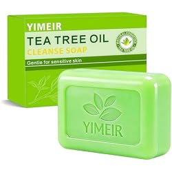 Tea Tree Oil Soap Handmade, About 4.5Oz, Tea Tree Soap Bar for Face & Body - Acne Treatment, Deep Cleansing for Oily & Sensitive Skin, Antibacterial & Soothing Bath Washing Soap Home & Outdoor Use