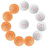 DealTek 12 Stück Tischtennisbälle, Willingood 3-Sterne-Wettkampfbälle 40+ mm Ping Pong Bälle Professionelle Trainingsball 6 Weiß + 6 Orange