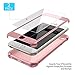 ORETECH Compatible with iPhone 6 Case, iPhone 6s Case, with [2X Tempered Glass Screen Protector] Full Body Heavy Duty Shockproof Anti-Scratch Rubber Silicone Case for iPhone 6/6s 4.7 inch - Rose Gold