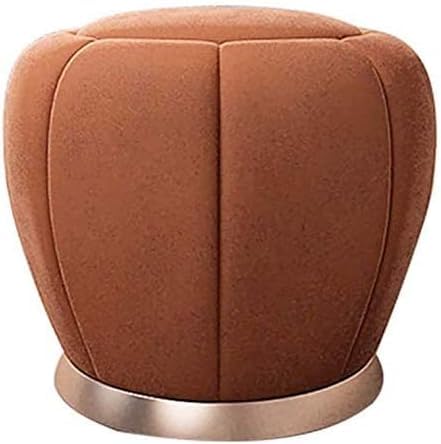 Repose-pieds ottomans tabourets avec assise confortable orange de 45cm