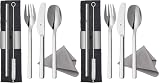 WMF my2Go, Edelstahl, Besteck Set 8-teilig, Outdoor Reisebesteck Set 1 Person, Campingbesteck mit Etui, Wanderbesteck umweltfreundlich, Strohhalm, Reinigungsbürste, Camping Zubehör Geschenk WMF my2Go, Edelstahl, Besteck Set 8-teilig, Outdoor Reisebesteck Set 1 Person, Campingbesteck mit Etui, Wanderbesteck umweltfreundlich, Strohhalm, Reinigungsbürste, Camping Zubehör Geschenk