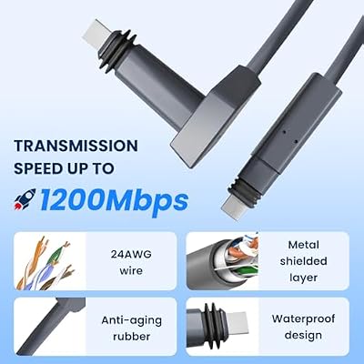 32.8FT Starlink Replacement Cable for Rectangular Satellite V2, Starlink Internet Kit Satellite Cable Extension Fits Gen 2 Accessories(32.8FT/10M) Waterproof, Grey