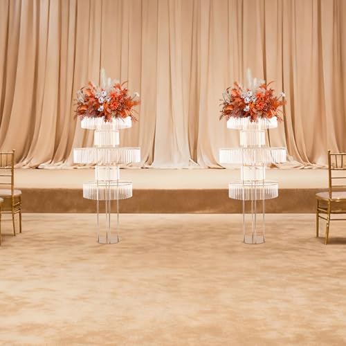 Présentoir à fleurs doré chic de 155 cm pour intérieur