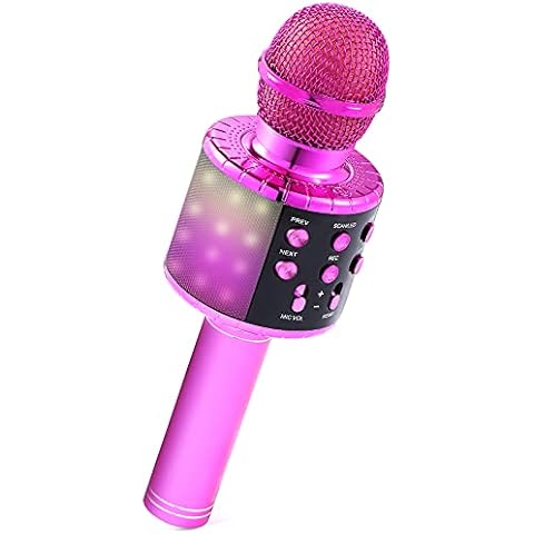 Fede Kids Microphone, Karaoke Wireless Microphones Bluetooth Handheld Karaoke Machine for Kids, Best Gifts Toys for 3 4 5 6 7 8 9 10 11 12 year old Boys and Girls Cover