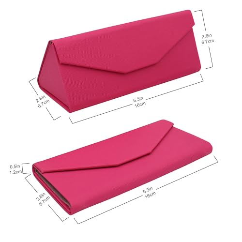 Image of Real Sic Glasses Case for Men and Women - Magnetic Folding Hard Shell Sunglass Holder - Inspired by Solid Color