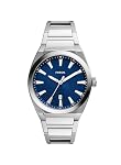 Fossil – Fossil Herrenuhr Everett 3Zeiger, Quarzwerk, 42 mm silbernes