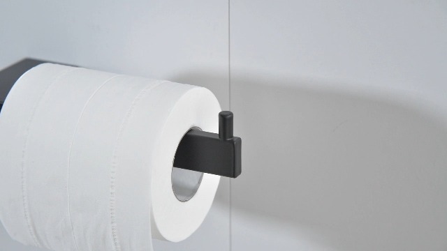 DUFU Handdoekhouder 4-delig met badhanddoekstang 60 cm handdoekstang toiletpapierhouder badhaak wandhouder roestvrij staal SUS304 geborsteld zilver