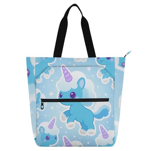 Bolsa de mano para niños con bolsillos para mantener ordenados los libros de la biblioteca escolar