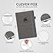 Clever Fox Check Register Book - Deluxe Transaction Register, Accounting Ledger Book, Checkbook Register & Checking Account Register Book for Personal and Work Use, A5 Hardcover - Gray
