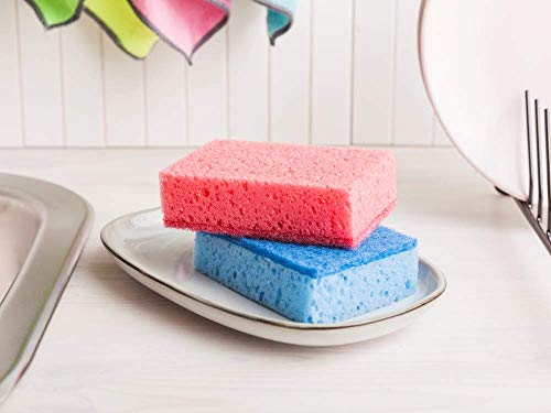 York Prestige Spülschwamm 7er Set Topfreiniger Geschirrschwamm Küchenschwamm Reinigungsschwamm Scheuerschwamm Küche 10 x 7 x 3 cm 7 Stück, Schaum, viele Farben, Standard, 7