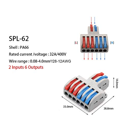 Connecteur de fil rapide SPL-63 bornier à levier 32A - 3