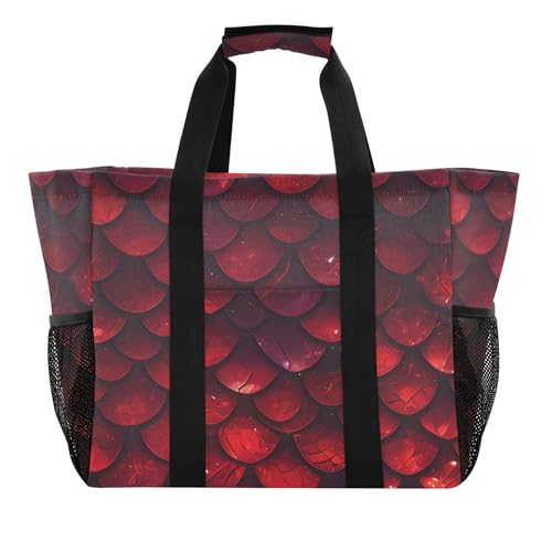 KLL Utility Beach Tote with Handles Foldable Sandproof Car Tote
