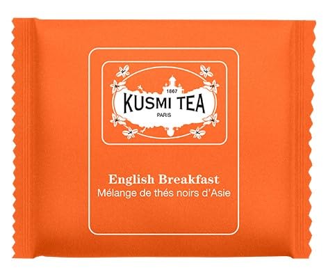 KUSMI TEA - ENGLISCHES BIO FRÜHSTÜCK - Schachtel mit Teebeuteln in Umhüllung (50)