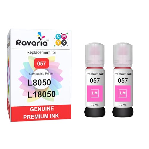Image of 057 Compatible Ink for EP L8050 L18050 Printer. (057 Light Magenta Ink 2 Pcs)