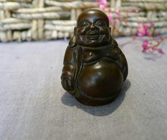 手作りの銅製芸術品 弥勒笑仏 茶寵書斎文鎮1 縦約3.6cm横約2.2m高さ約4.5cm