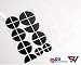 SuperWrappz - Emblema de carbono en blanco y negro para BMW (vinilo...