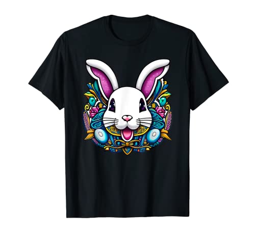 Happy Easter Bunny Rabbit Face Funny Easter Day T-Shirt