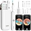 BEBIRD Earsight Plus Ear Wax Removal Tool Camera with HD Visual Otoscope, Smart WiFi Earwax Cleaner Kit, Safe Silicone Flexible Scoops & Tweezers Tools for Adults & Kids (White)
