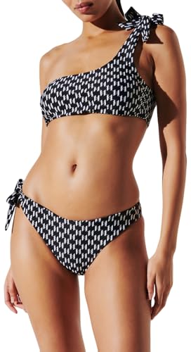 KARL LAGERFELD Femme Monogram Tie Rio Bottom KL Monogramme Noir/Blanc M