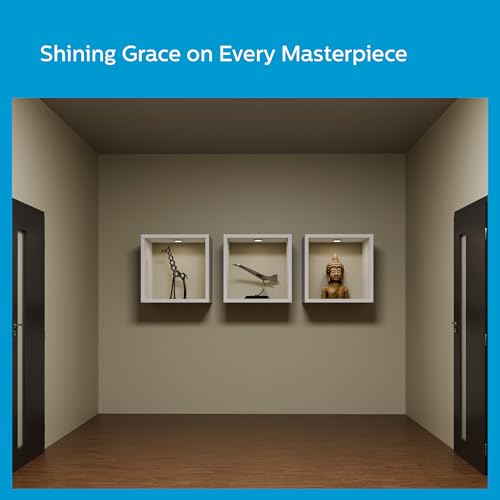 Philips Polycarbonate LED COB Spotlight|AstraMini Spotlight for Display|Premium & Compact Display Light with 1 inch Cutout|Warm White, Pack of 6, Corded Electric