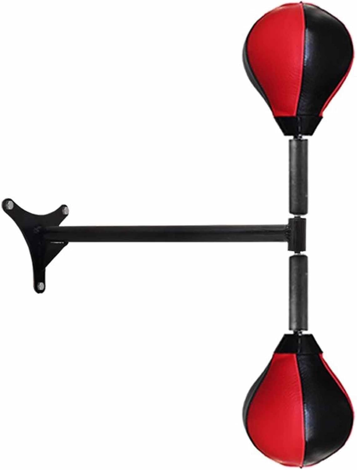 GTPBAO Double End Bags Leather Punching Ball, Reflex Training System for Boxing Kickboxing Burning, Wall Mount Spring Speed Bags(Red-White-Black)