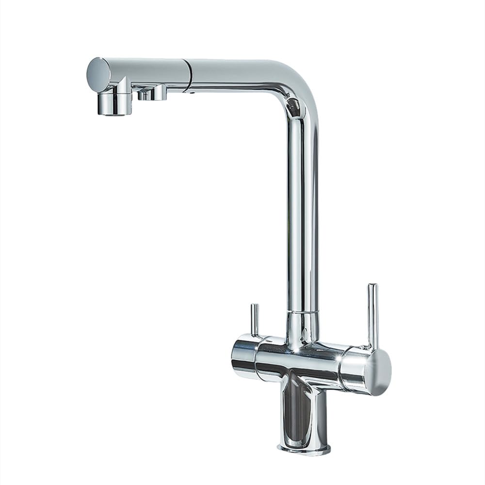 Robinet eau potable filtrée pour évier de cuisine moderne chrome