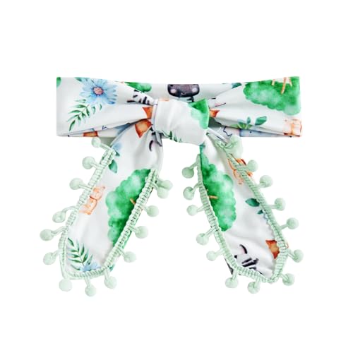 Leapparel 6-12 Months Baby Girl One-Piece Romper Playsuit Outfit Summer Sleeveless Lions Jumpsuit Green Newborn Baby Body Suit Infant Babys Clothing with Headband (Size 90) - Thumbnail 5