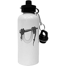 TOOLOUD Anaconda Design Grayscale Aluminum 600ml Water Bottle - White