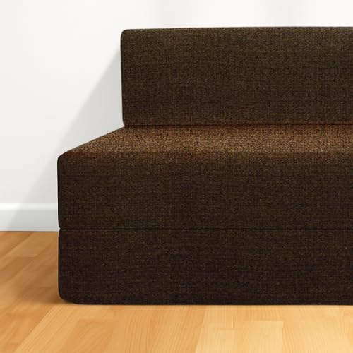 Image of CELLBELL Comfy Sofa Cum Bed 6x6 Feet | Foldable Dual Use Couch Bed with Soft Cushions, Washable Fabric Cover & Sturdy Frame | Space Saving Modern Design for Living Room, Bedroom & Guest Use (Brown)