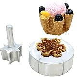 Eiscreme-Waffelschalen-Maker, manuelle Waffelkegel-Schüsseln, Schüsselform, Kegel-Form, Keks-Presswerkzeug, Kupfer-Eierrollen-Form, Eiscreme-Halter für Bäckereien, Restaurants