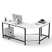 Tribesigns Modern L-Shaped Desk Corner Computer Desk PC Laptop Study Table Workstation Home Office Wood & Metal (White/Black)