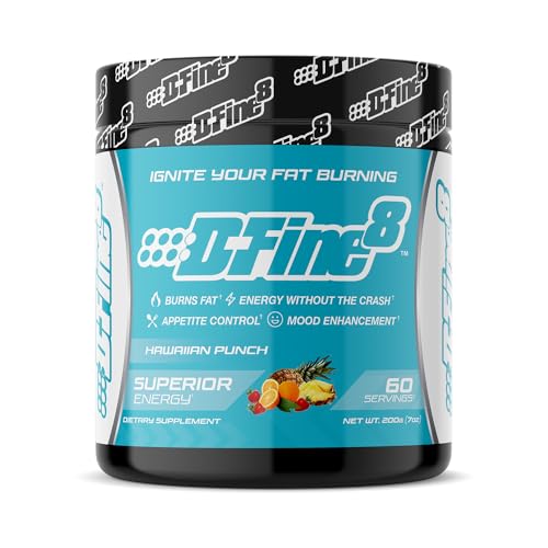Image of Thermogenic Pre-Workout Energy Powder & Shredding Supplement, Boost Energy Mood & Focus, Sugar Free, Contains Senactiv, Endurance, 300mg Caffeine, N-Acetyl-L-Tyrosine (Hawaiian Punch)