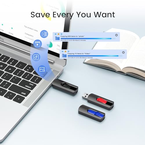 USB Stick 64GB 5er Pack, Vansuny USB 2.0 Speicherstick Slide Einziehbare 5 Stück)