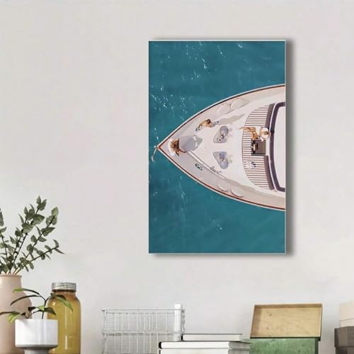Affiche de yacht de luxe rétro impression sur toile jet d'encre 21x30cm - 2