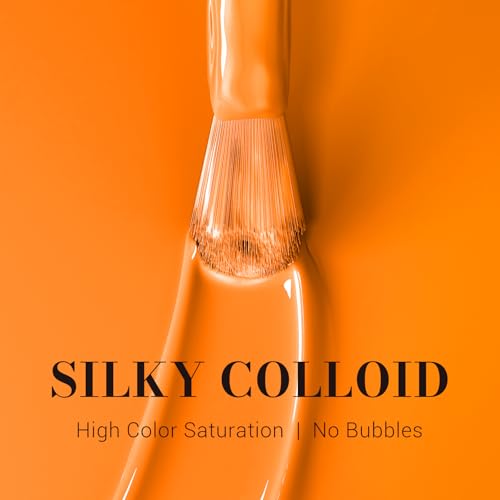 Image of MelodySusie Orange Gel Nail Polish,0.5fl oz Bright Orange Nails Soak Off UV LED Neon Orange Gel Polish Gift for Women Nail Art Manicure Salon DIY Nail Design Decoration at Home-524-A2503