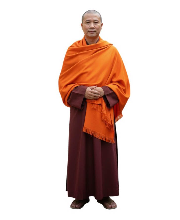 KAVIM Orange Wool Solid Men's Monk Sanyasi Shawl KA-SWL-59-image-45
