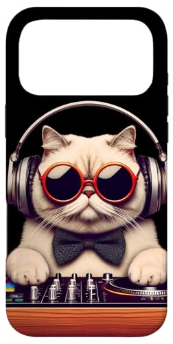 Vintage Beats Feline DJ Cat ���g�� �V���Z�E�F�[�u �L�e�B �~�b�N�X �X�}�z�P�[�X iPhone 17 Pro Max �p