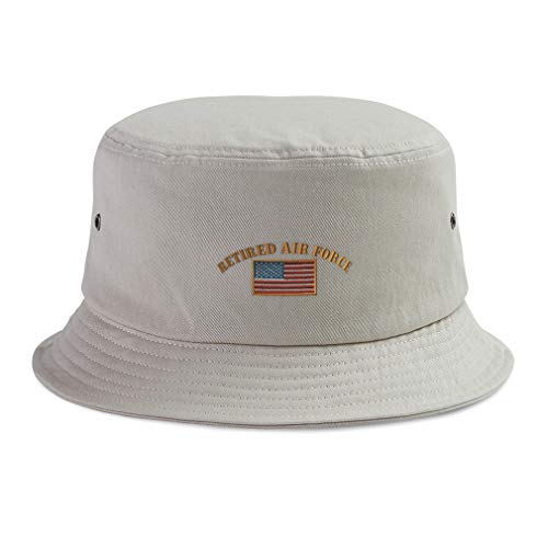 Speedy Pros Bucket Apparel Hat Retired Air Force Embroidery Cotton Hats For Men & Women Khaki #TOP13