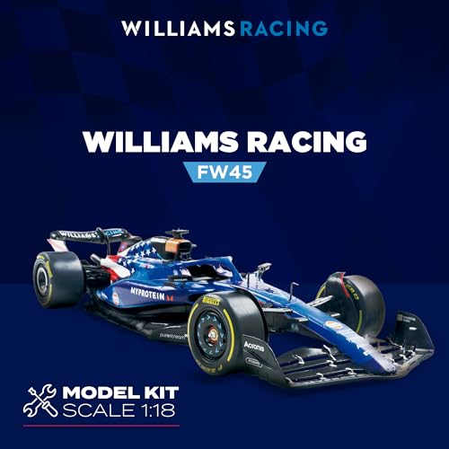 Image of LUPPA Formula 1 FW45 Model kit - 1:18 Scale Racing F1 FW45 Model Inspired by Alexander Albon & Logan Sargeant l Building kit, Collectible diecast, 140 Pieces